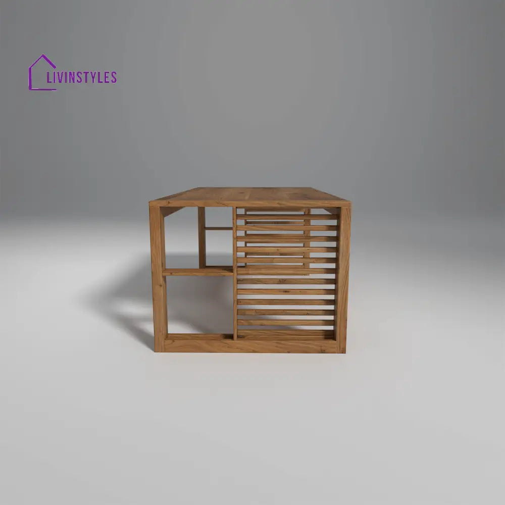 Alyona Acacia Wood Dining Set with Natural Finish table