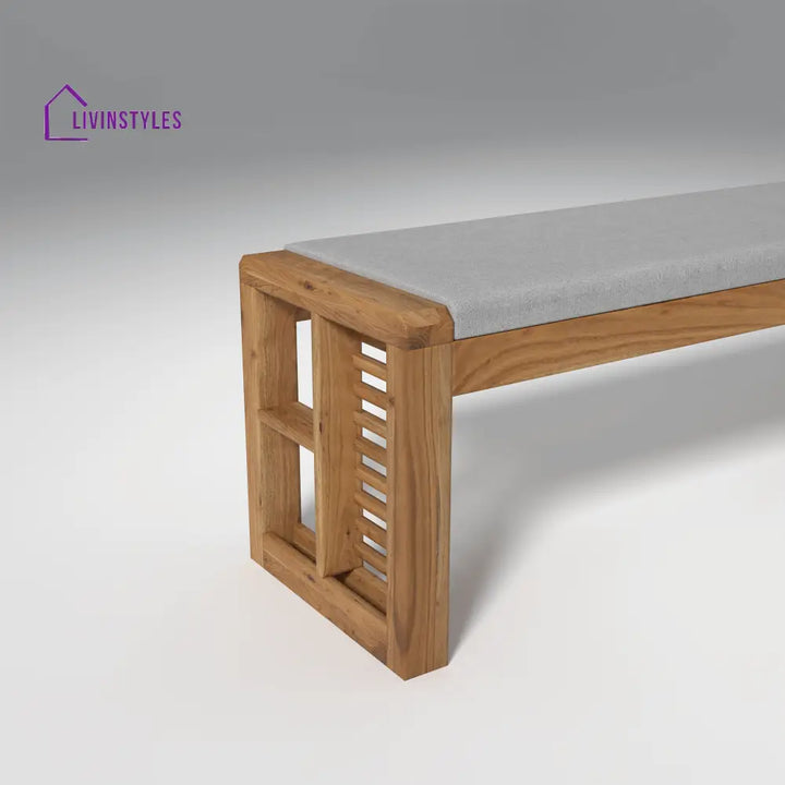 Alyona Acacia Wood Dining Set with Natural Finish table