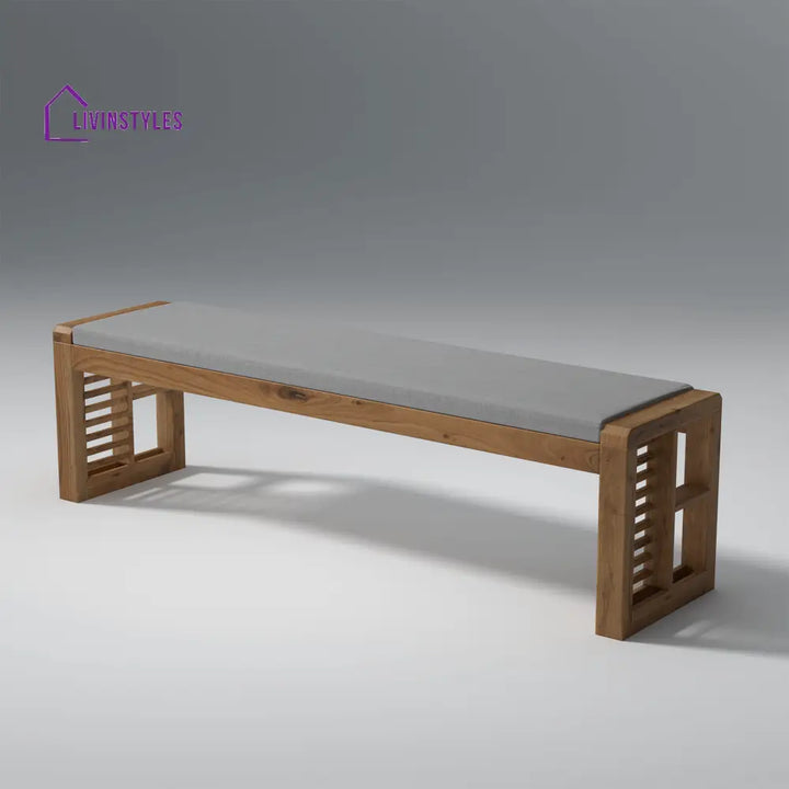 Alyona Acacia Wood Dining Set with Natural Finish table