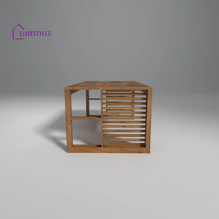 Alyona Acacia Wood Dining Set with Natural Finish table