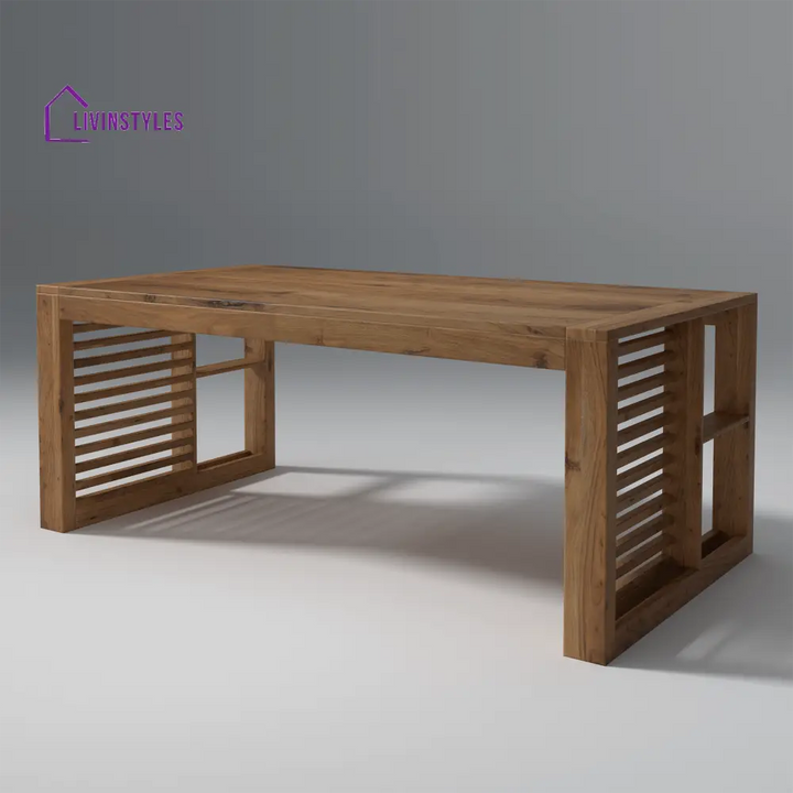 Alyona Acacia Wood Dining Set with Natural Finish table