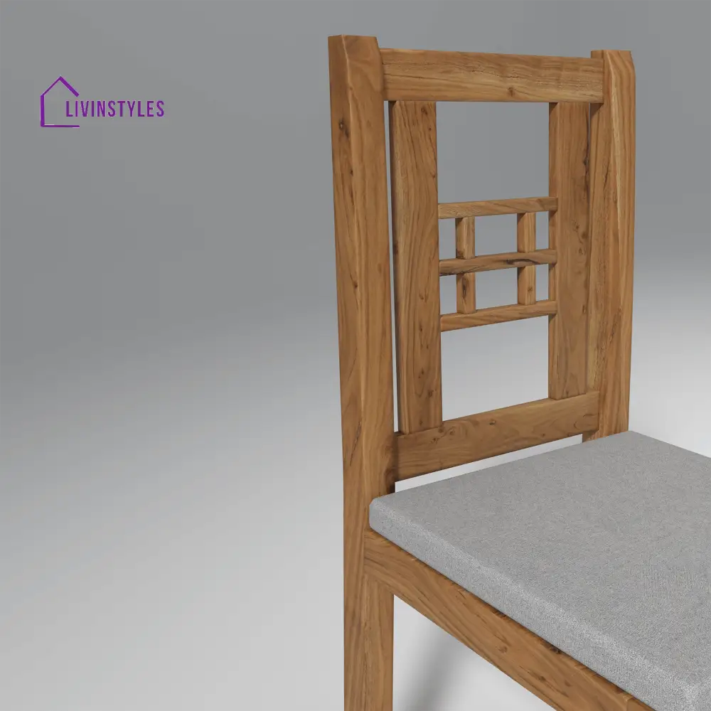Alyona Acacia Wood Dining Set with Natural Finish table
