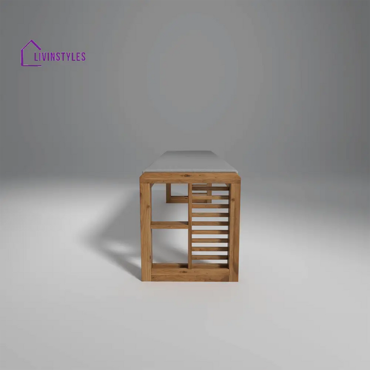 Alyona Acacia Wood Dining Set with Natural Finish table