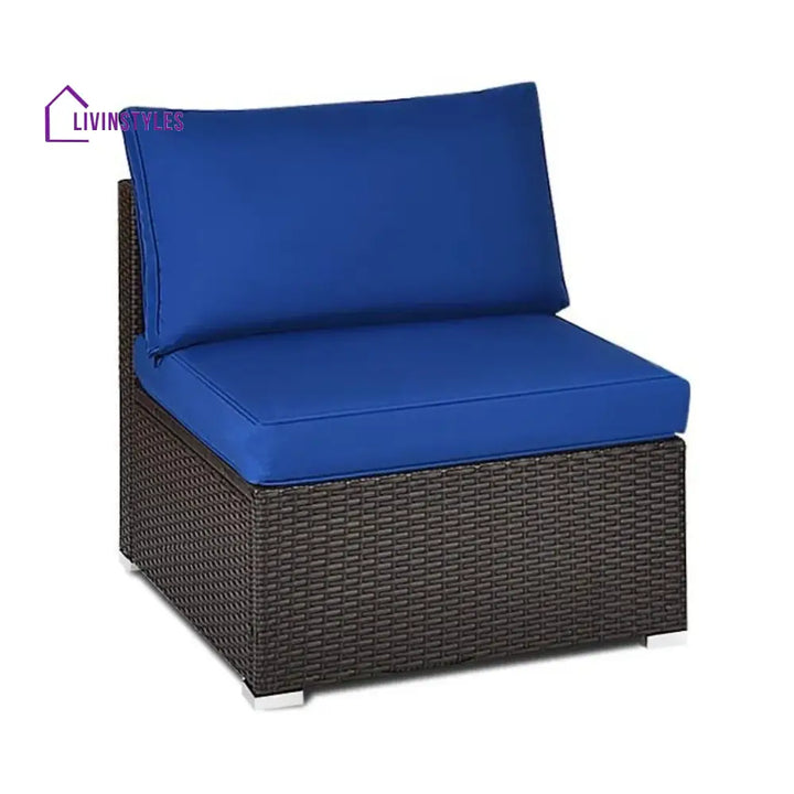 Ama 2-Piece Outdoor Wicker Armless Sofa - Sofa Set