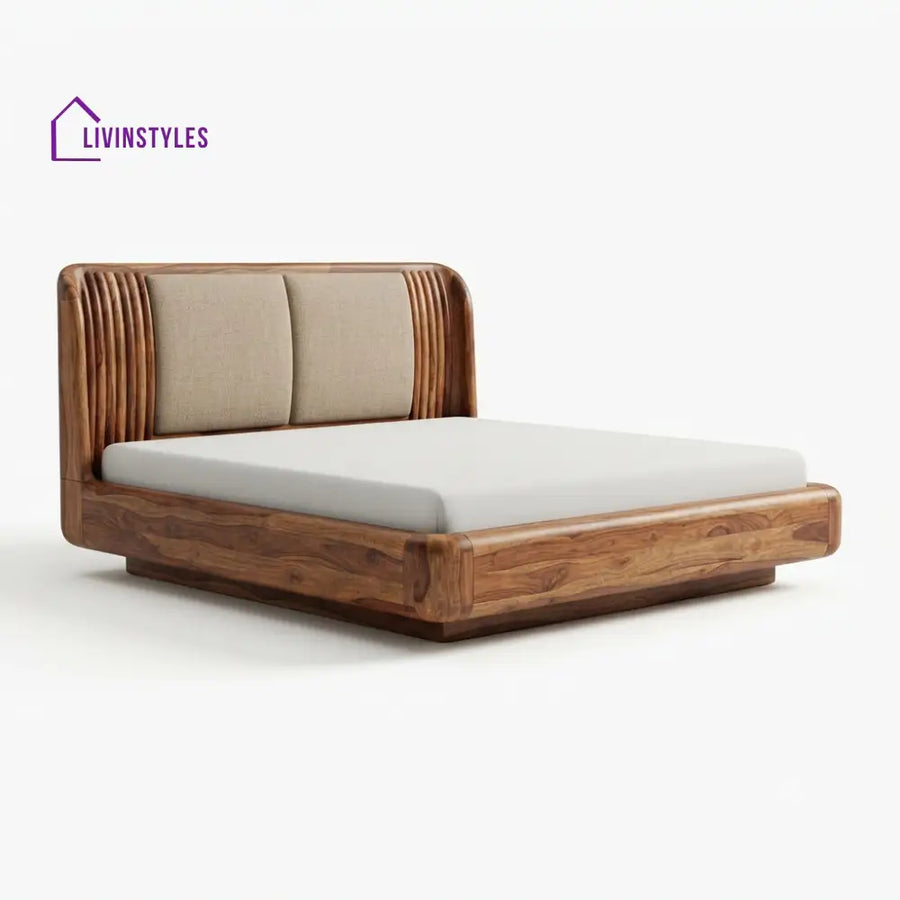Amahle Wooden Double Bed | King Size Bed | Queen Size Bed - Bed Without Storage