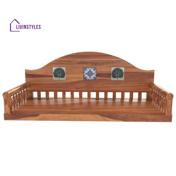 Amaira Traditional Antique Tiled Handmade Wooden Swing for Home Swing