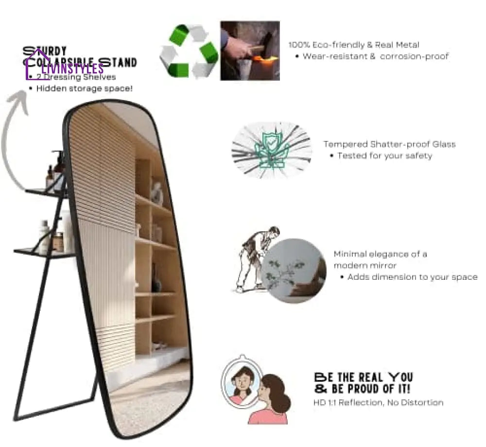 Amalia Full-length Mirror with Stand Mirrors