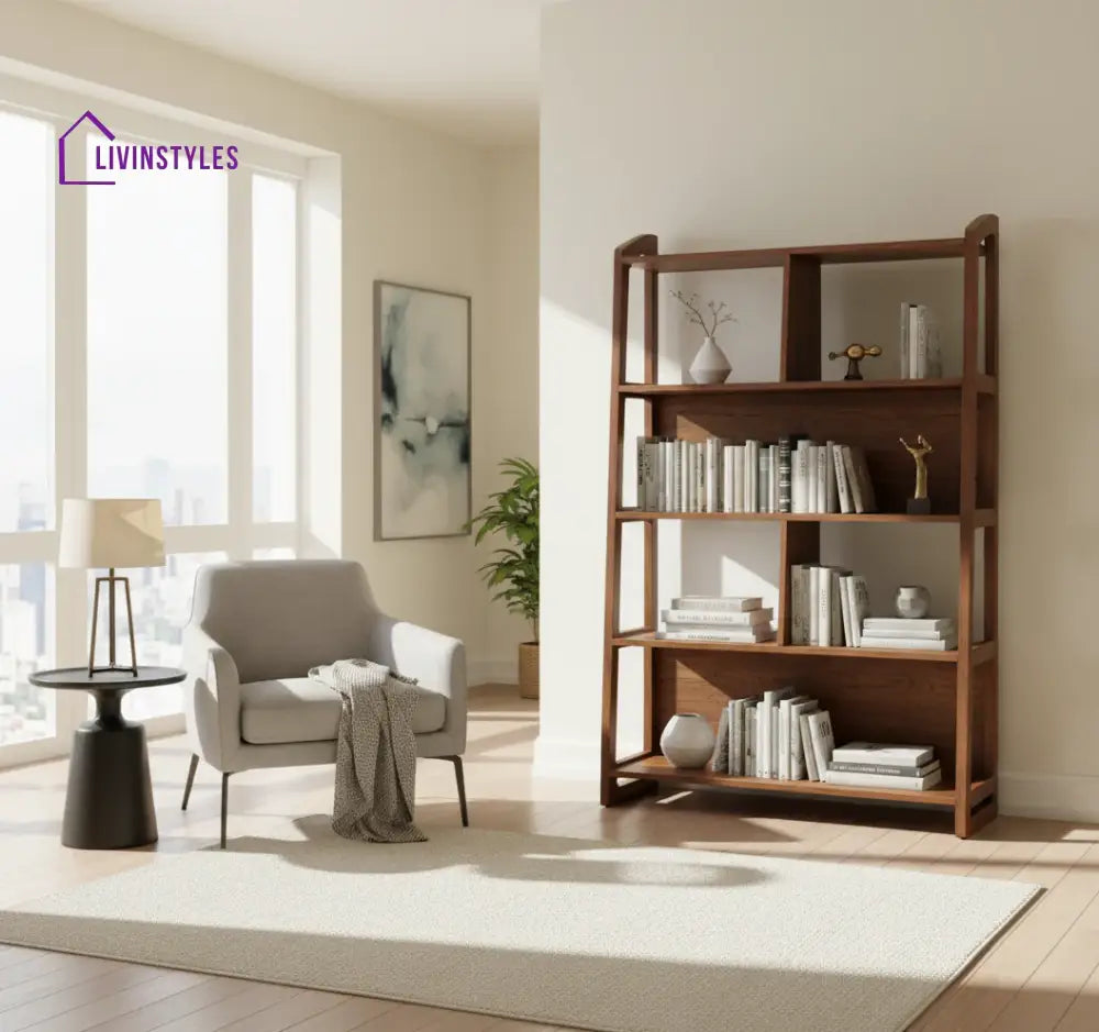 Amalia Solid Wood Sheesham Book Shelf Study Table