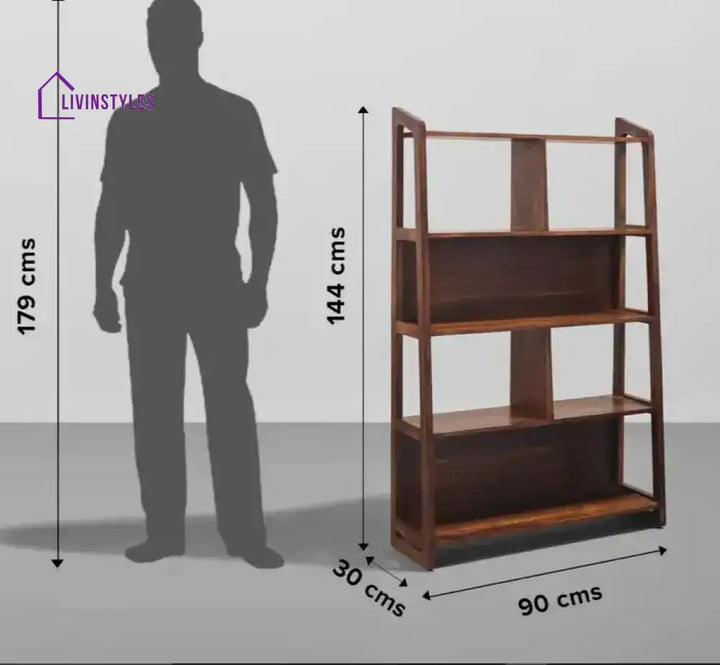 Amalia Solid Wood Sheesham Book Shelf Study Table