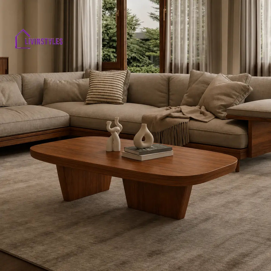 Aman Solid Wood Coffee Table for Living Room | Honey Finish