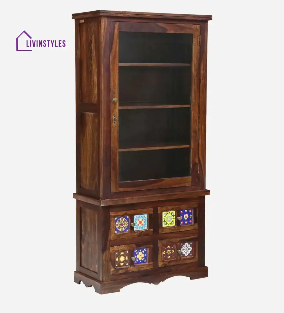 Amanda Contemporary Sheesham Wood Bookcase Study Table