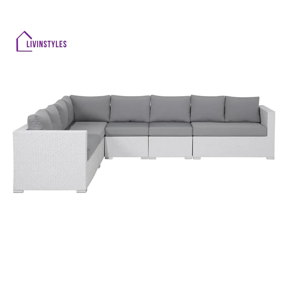 Amara 7-Piece L-Shaped Outdoor Sectional Sofa - Sofa Set