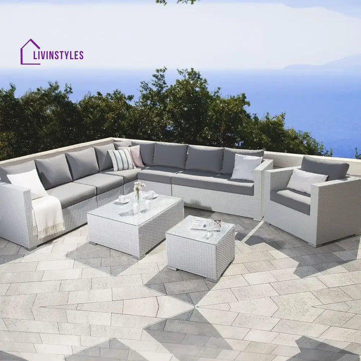 Amara 7-Piece L-Shaped Outdoor Sectional Sofa - Sofa Set
