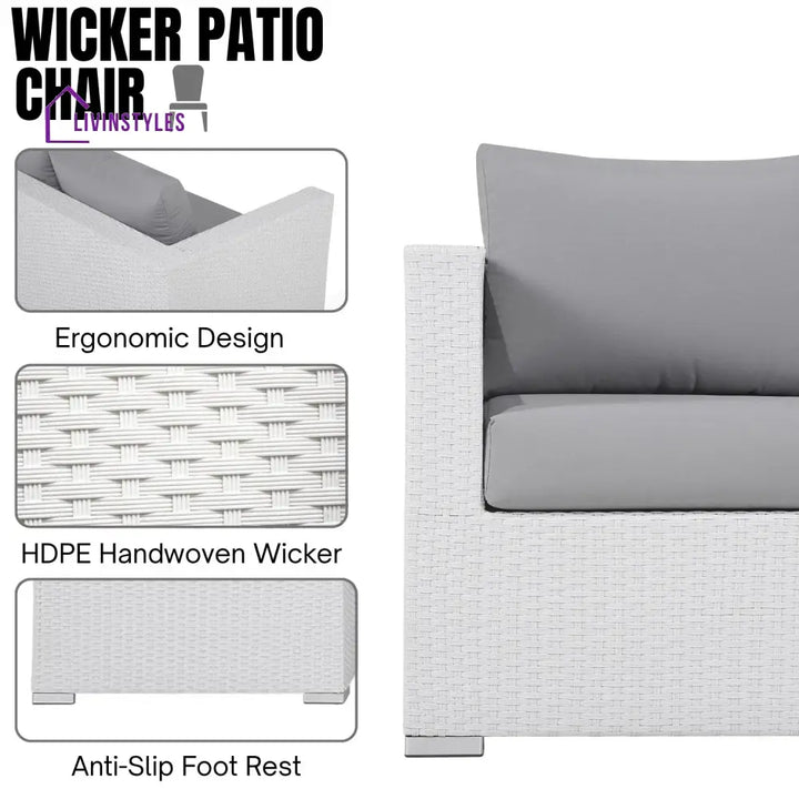 Amara 7-Piece L-Shaped Outdoor Sectional Sofa - Sofa Set