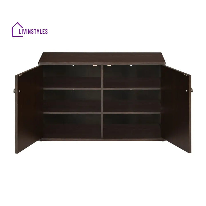 Nilkamal Churchill Shoe Cabinet (Classic Walnut) Home Furniture