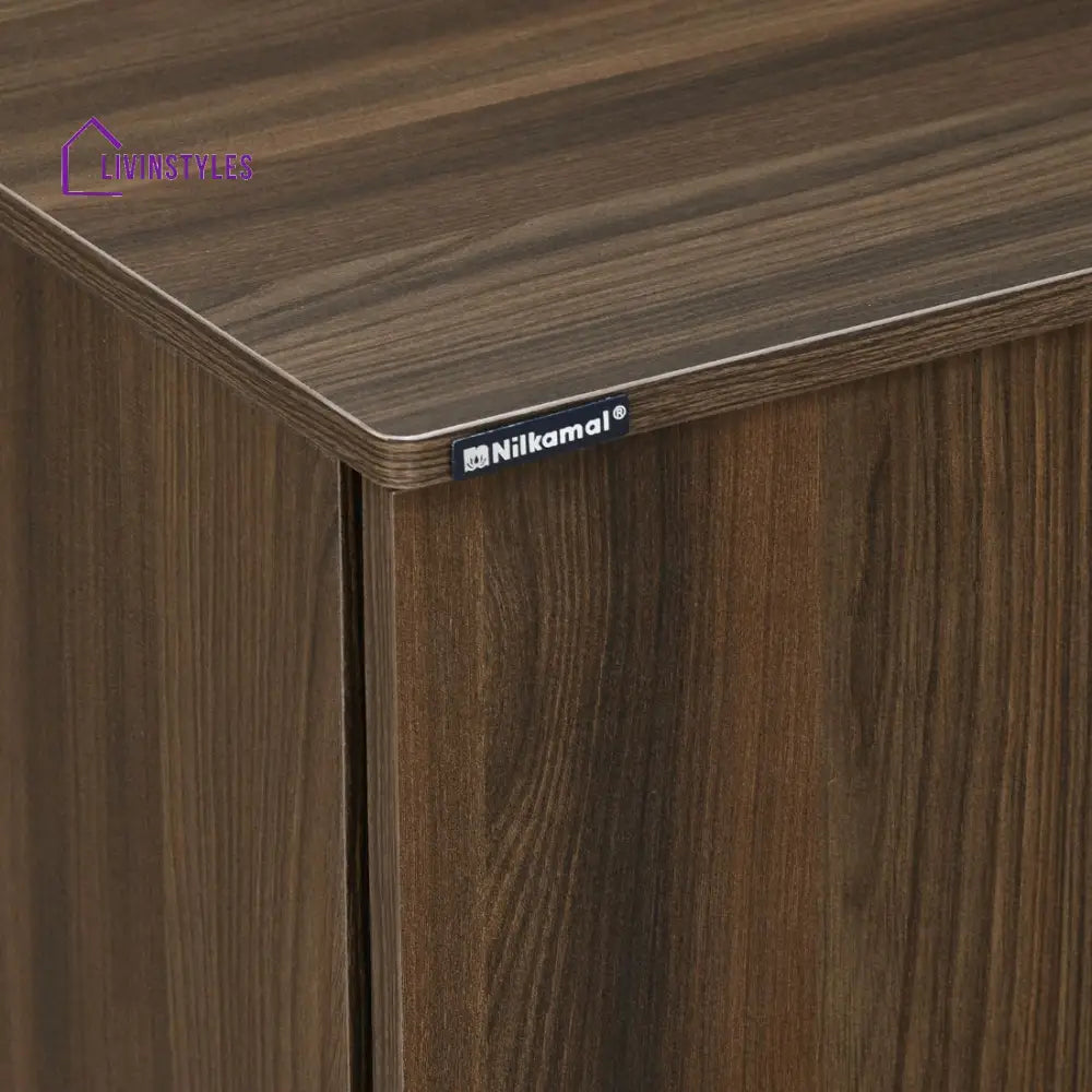 Nilkamal Churchill Shoe Cabinet (Classic Walnut) Home Furniture