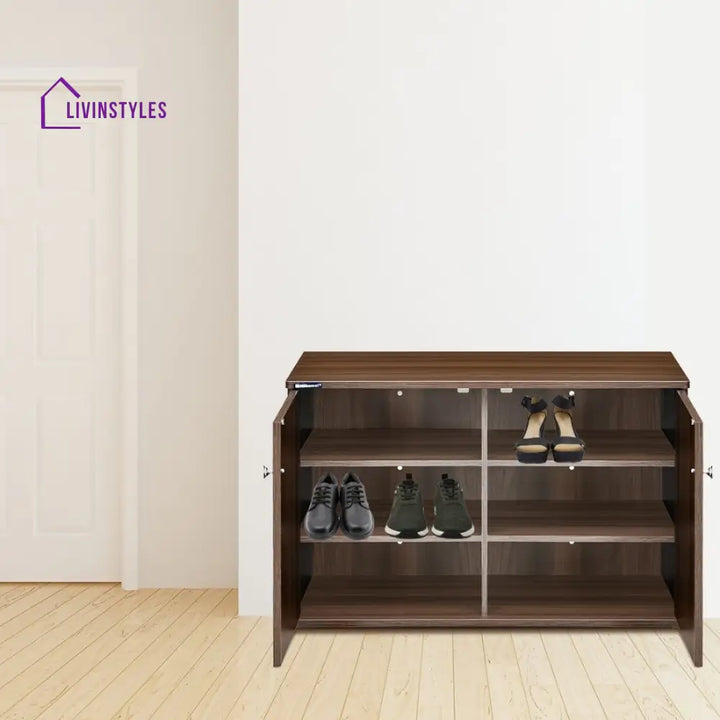 Nilkamal Churchill Shoe Cabinet (Classic Walnut) Home Furniture
