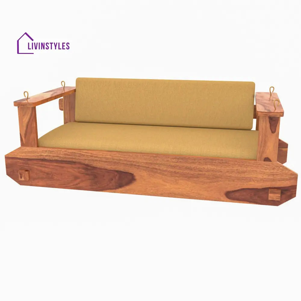 Amara Majestic Montage Style Handmade Soft Upholstery Wooden Swing for Home Swing