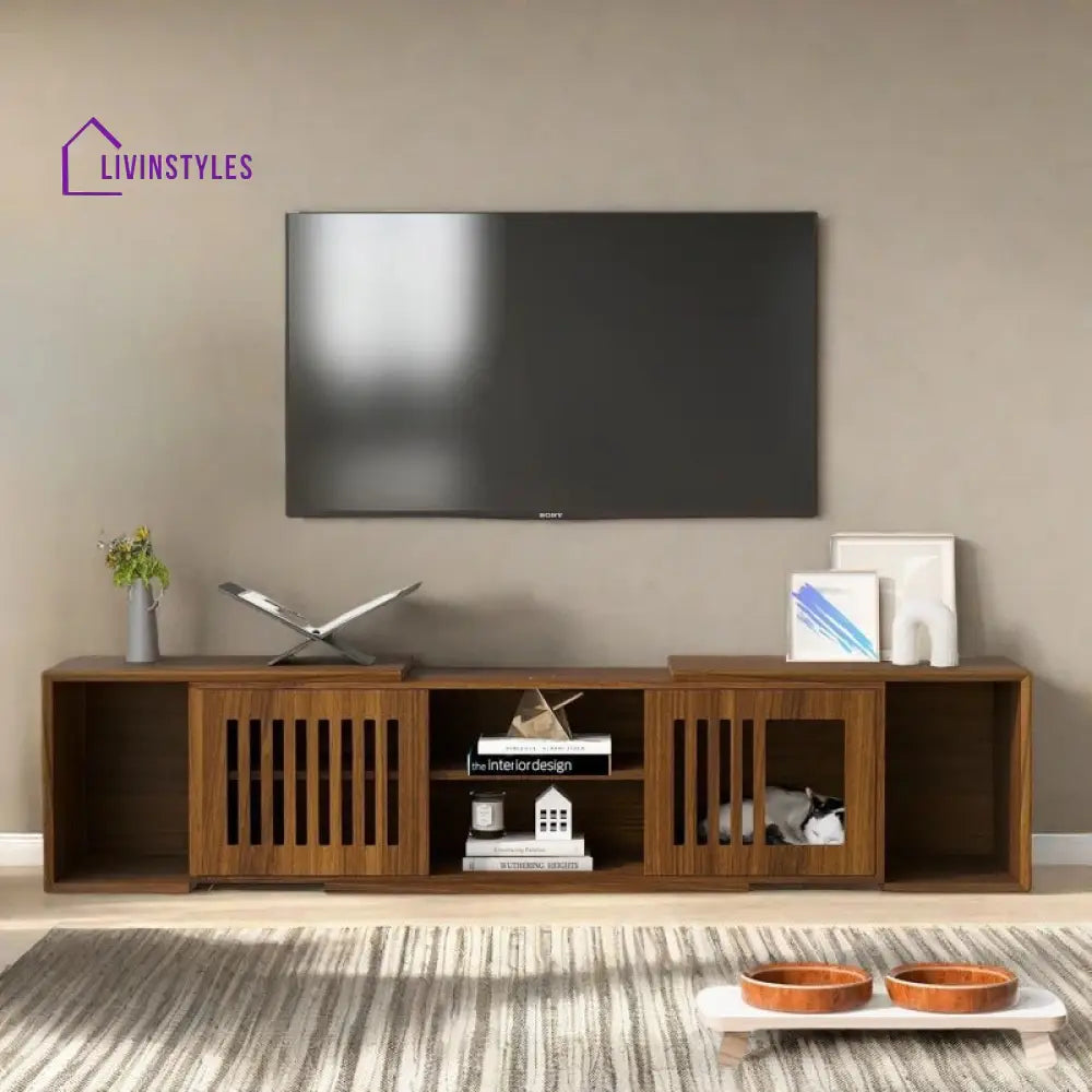 Amara Wooden Finish Tv Unit Stand for Living Room – LivIn Styles