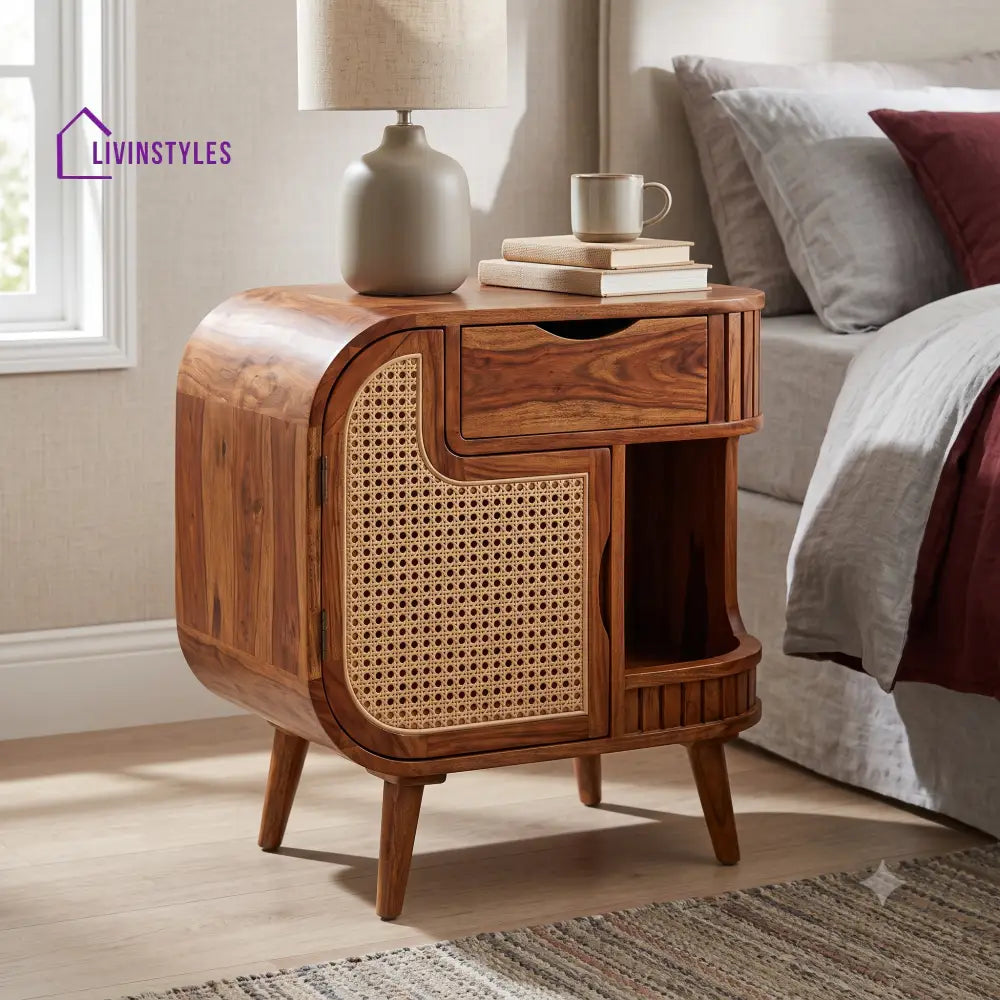 Amarachi Premium Wooden Bedside Table | Side Table for Bedroom