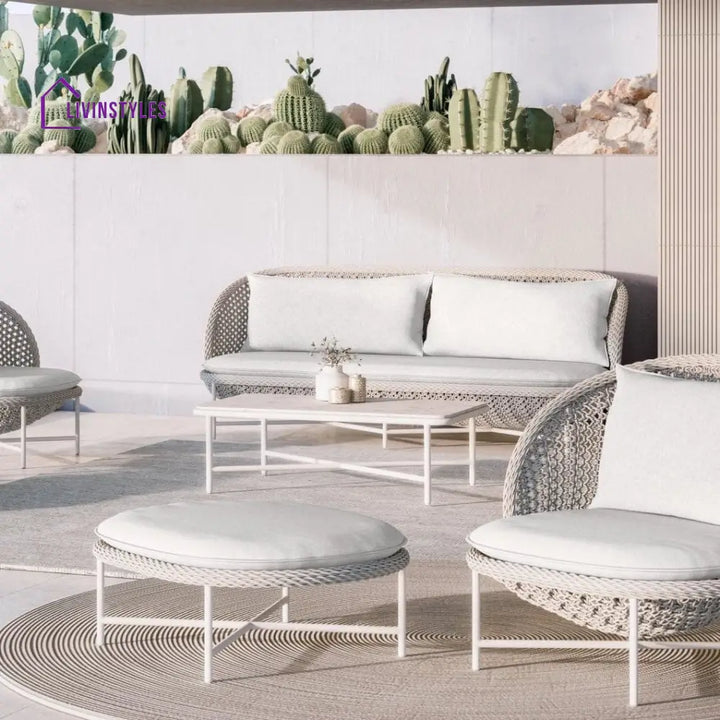 Amaris White 3 Seater Outdoor Sofa