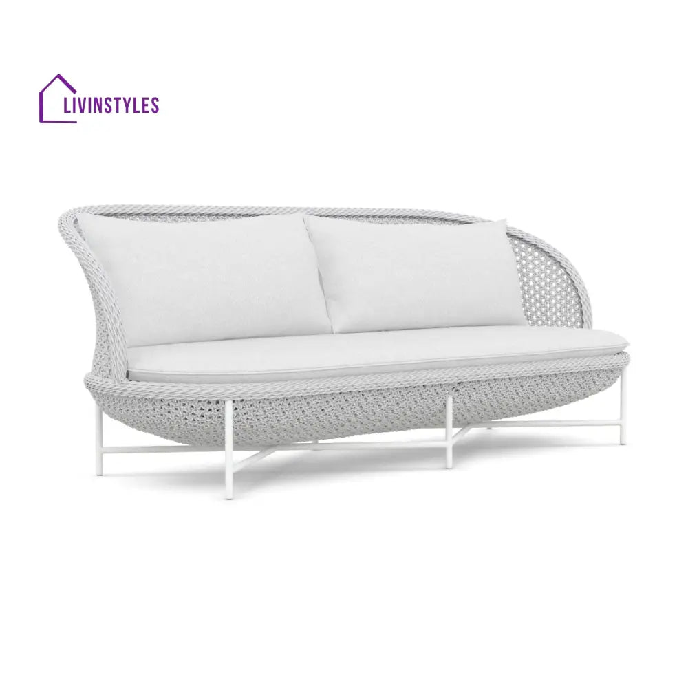 Amaris White 3 Seater Outdoor Sofa