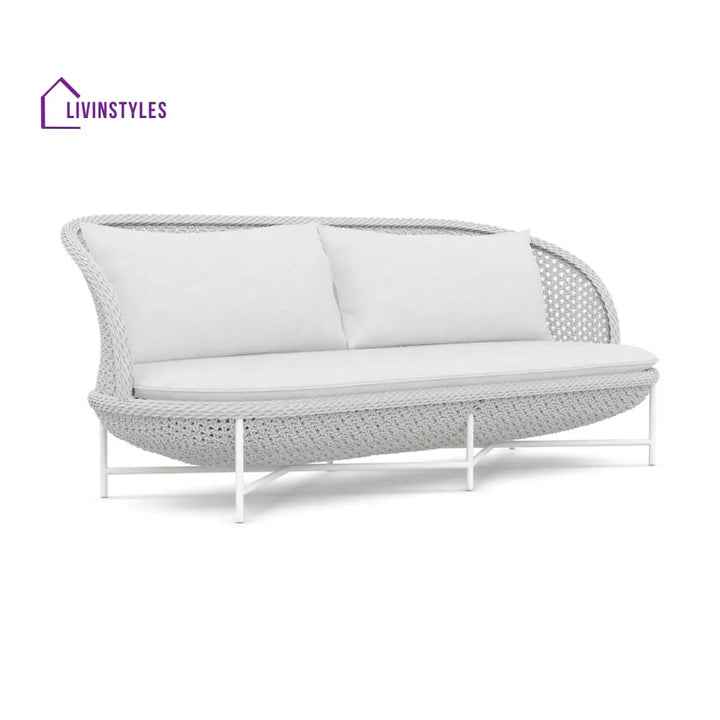 Amaris White 3 Seater Outdoor Sofa