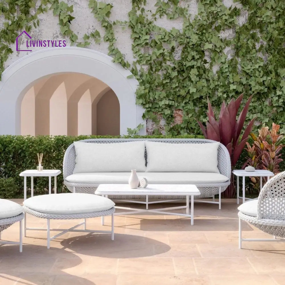 Amaris White 3 Seater Outdoor Sofa