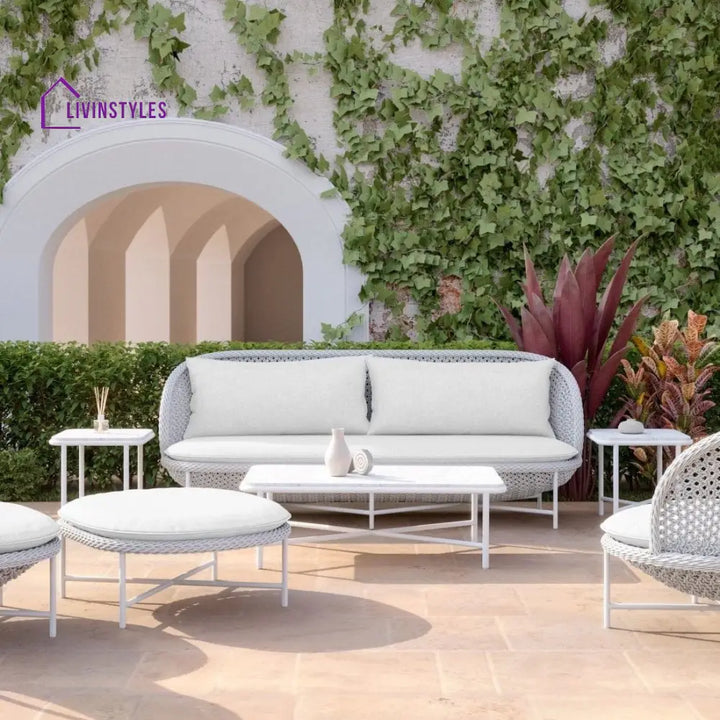 Amaris White 3 Seater Outdoor Sofa