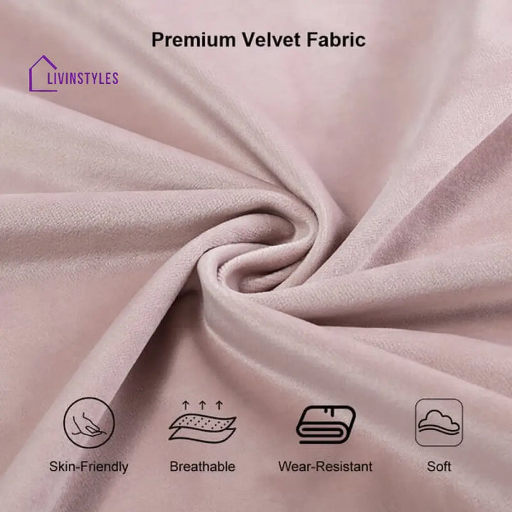 Amaya Pink Velvet Curved Sofa 3 Seater