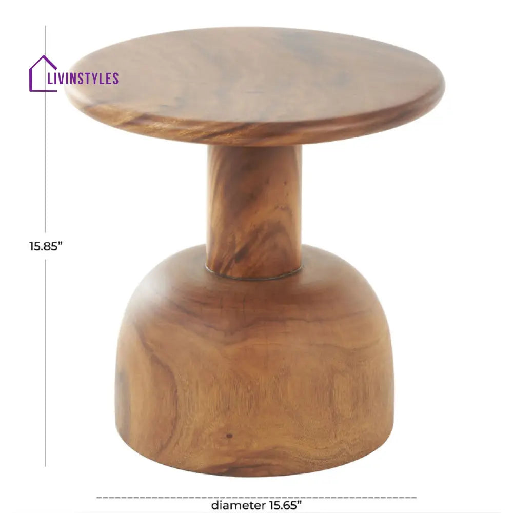 Amaya Solid Wood Side Coffee Table for Living Room
