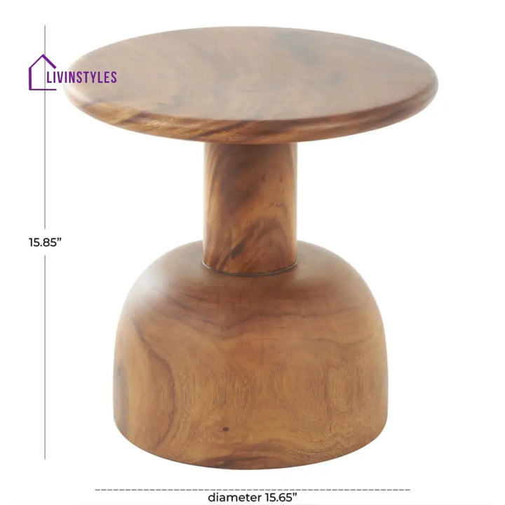 Amaya Solid Wood Side Coffee Table for Living Room