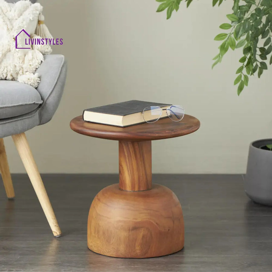 Amaya Solid Wood Side Coffee Table for Living Room