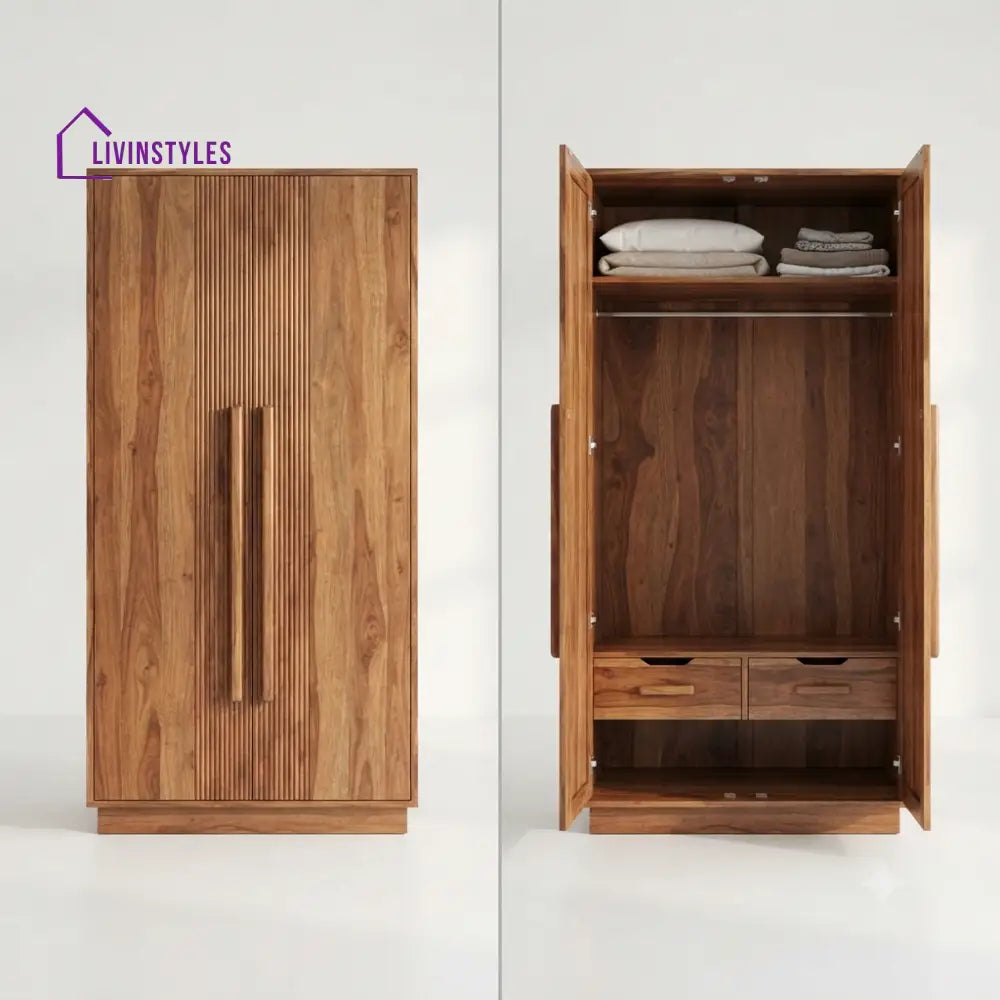 Amaya Wooden Wardrobe for Clothes | Cupboard for Clothes