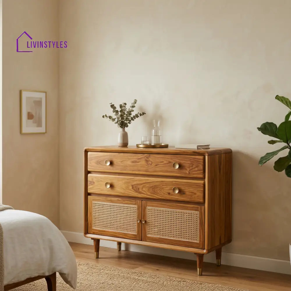 Amber Solid Sheesham Wood Chest Of Drawers for Living Room | Bedroom