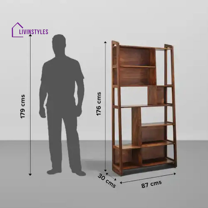 Amelia Sheesham Solid Wood Bookshelf Study Table