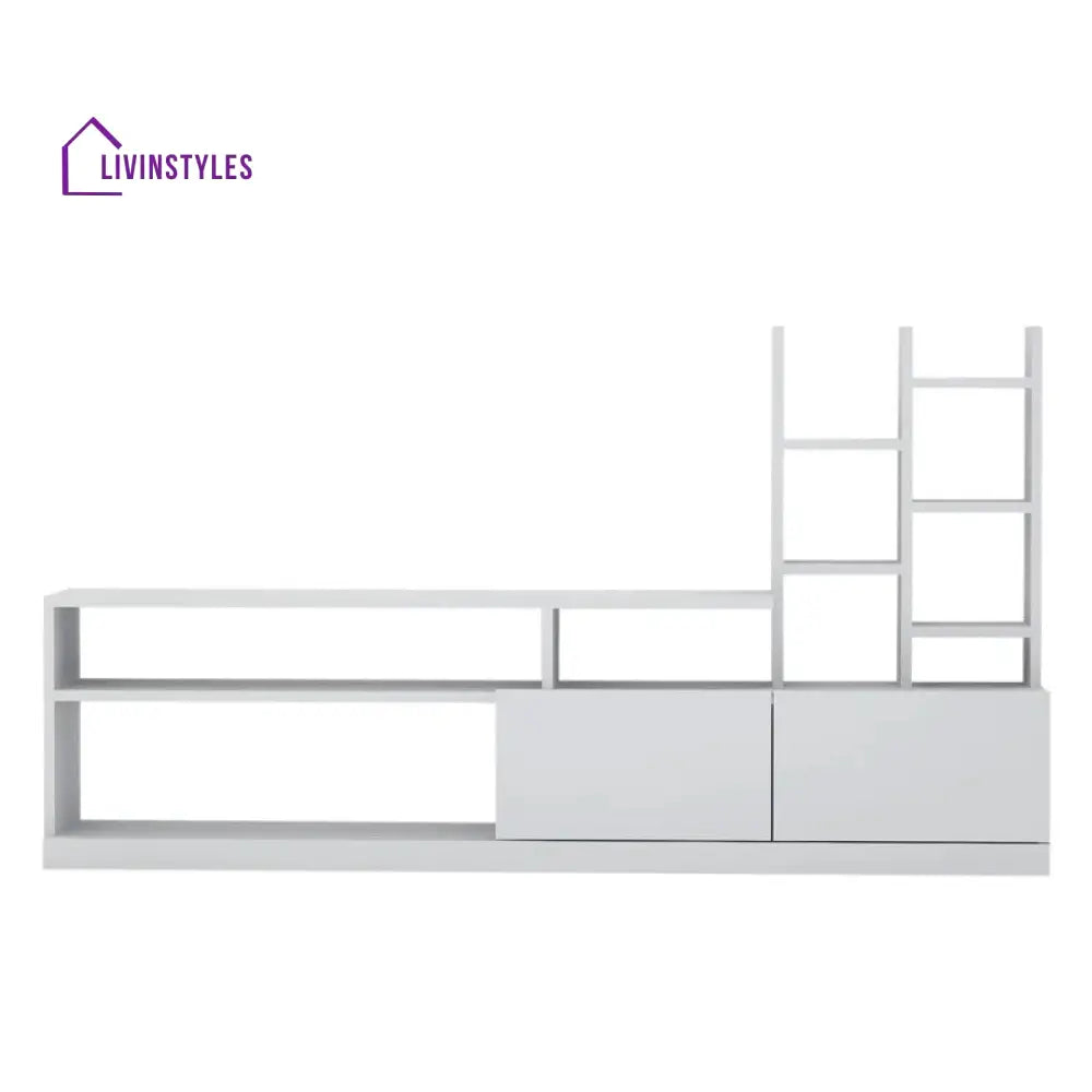 Amelia White Finish Tv Unit Stand for Living Room