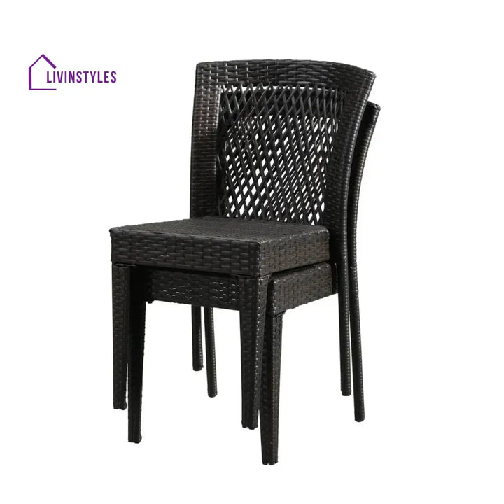 Aminata Outdoor Rattan Wicker Patio Dining Chairs - Dinning Chairs