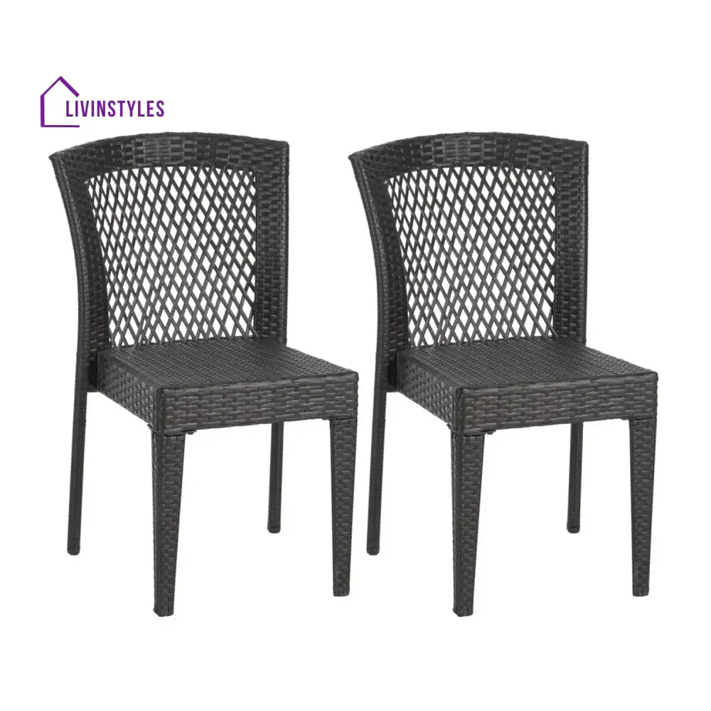 Aminata Outdoor Rattan Wicker Patio Dining Chairs - Dinning Chairs