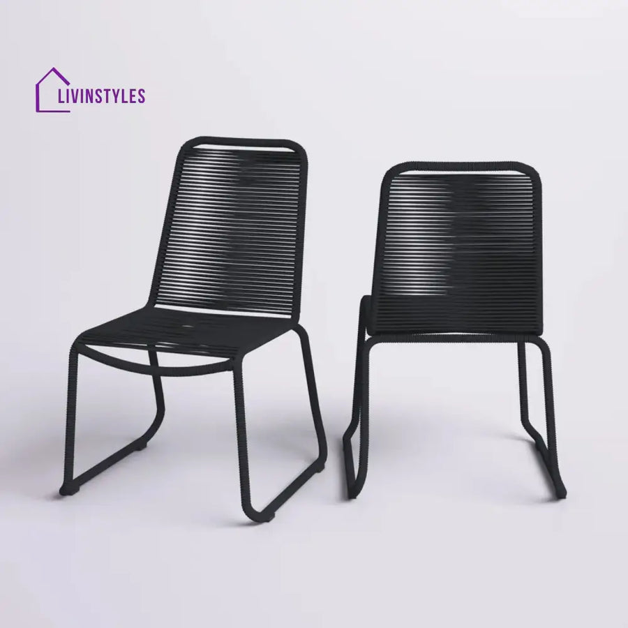 Amirah 2-Piece Outdoor Rope Patio Dining Chairs - Dinning Chairs