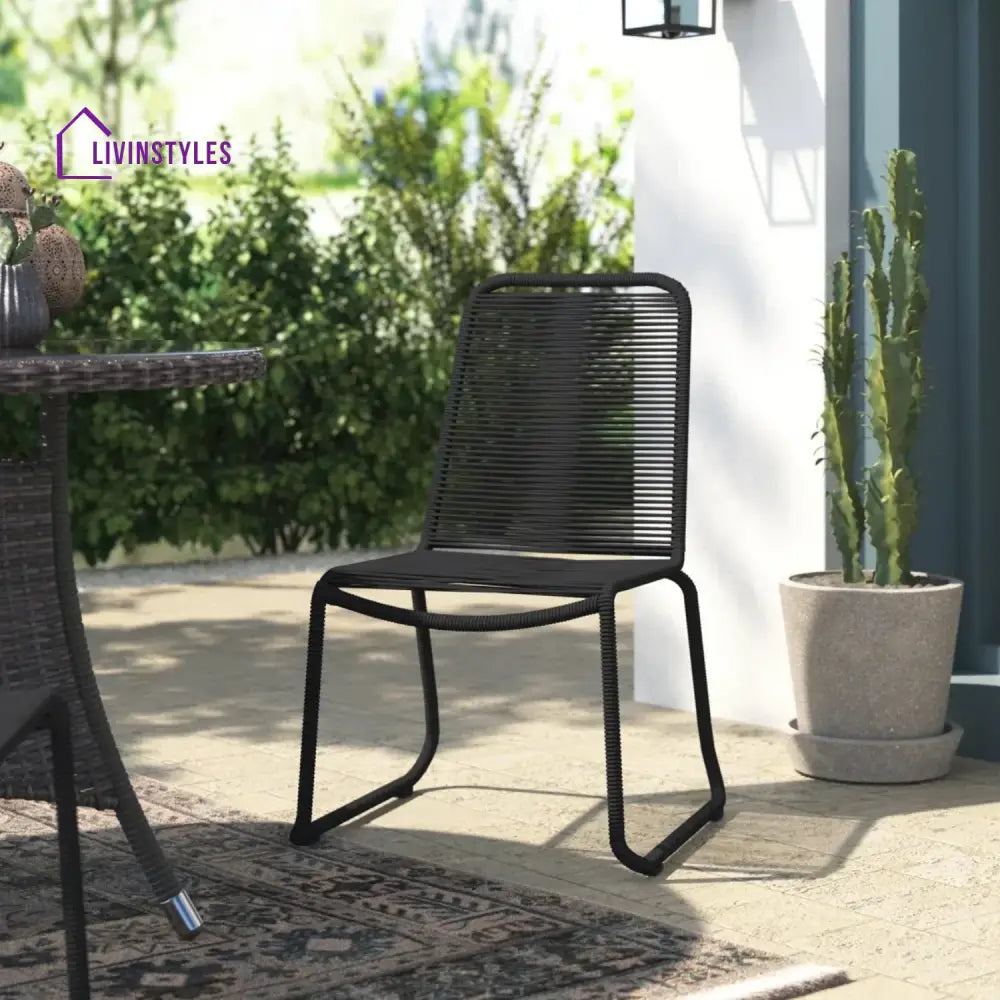 Amirah 2-Piece Outdoor Rope Patio Dining Chairs - Dinning Chairs