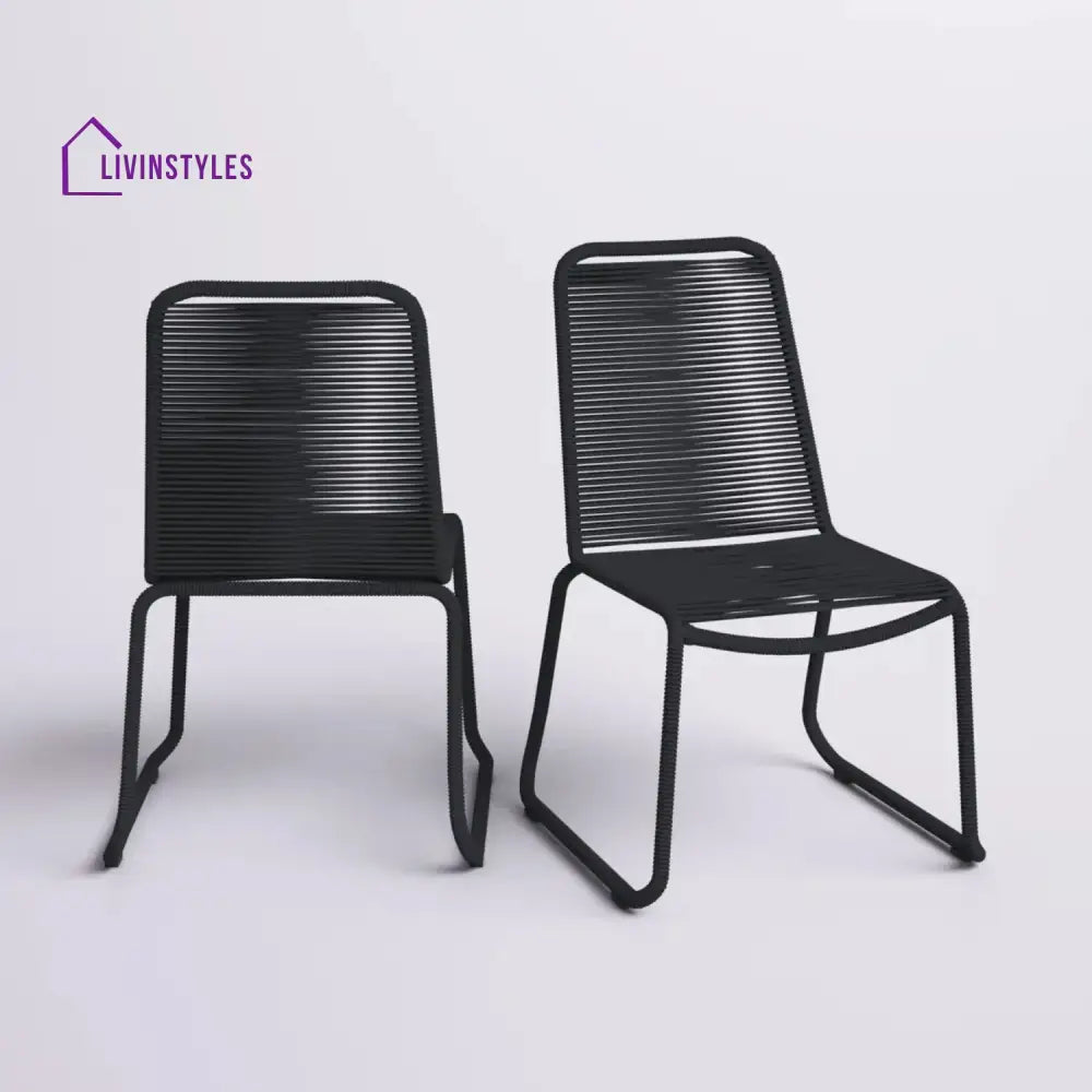 Amirah 2-Piece Outdoor Rope Patio Dining Chairs - Dinning Chairs