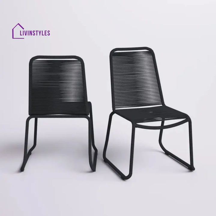 Amirah 2-Piece Outdoor Rope Patio Dining Chairs - Dinning Chairs