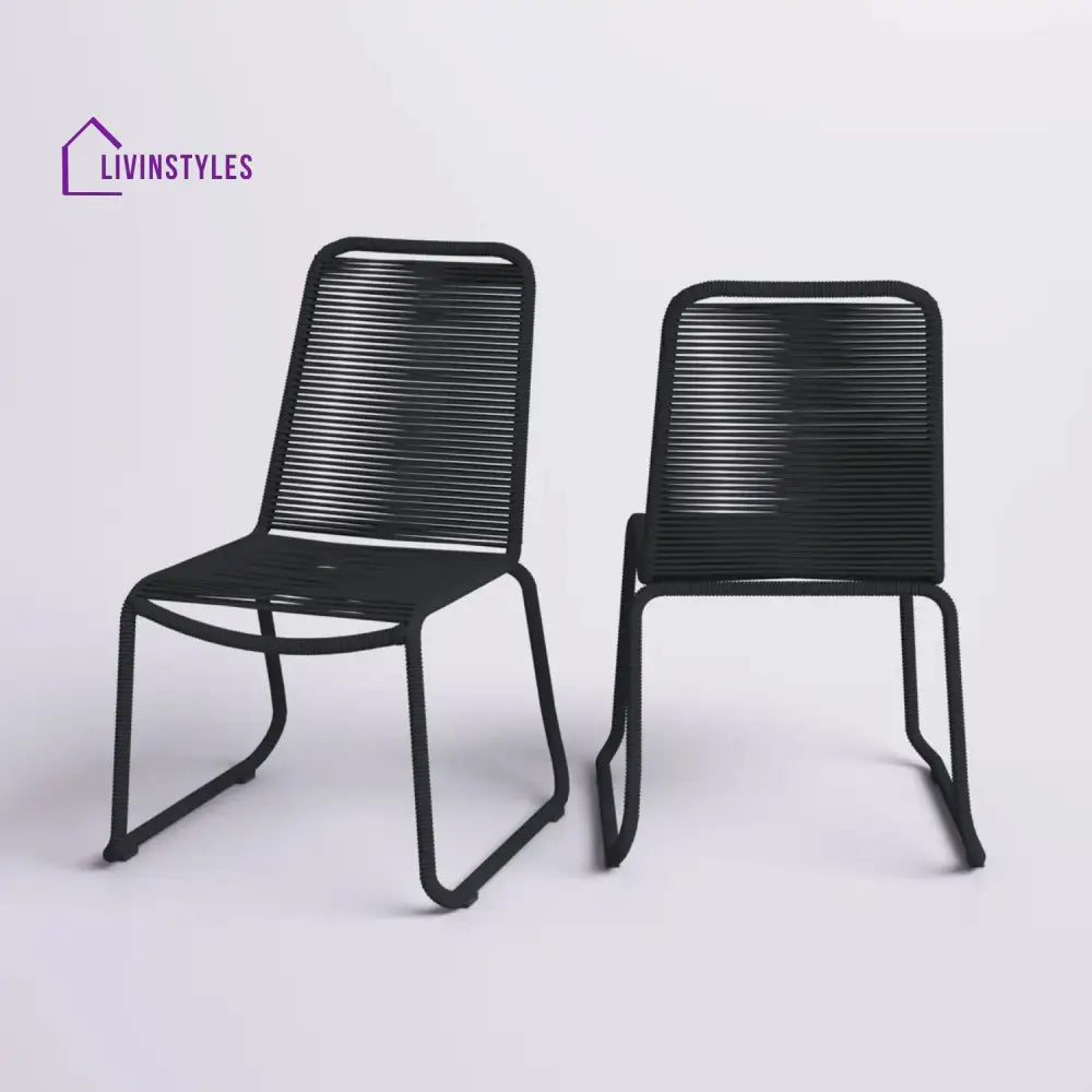 Amirah 2-Piece Outdoor Rope Patio Dining Chairs - Dinning Chairs