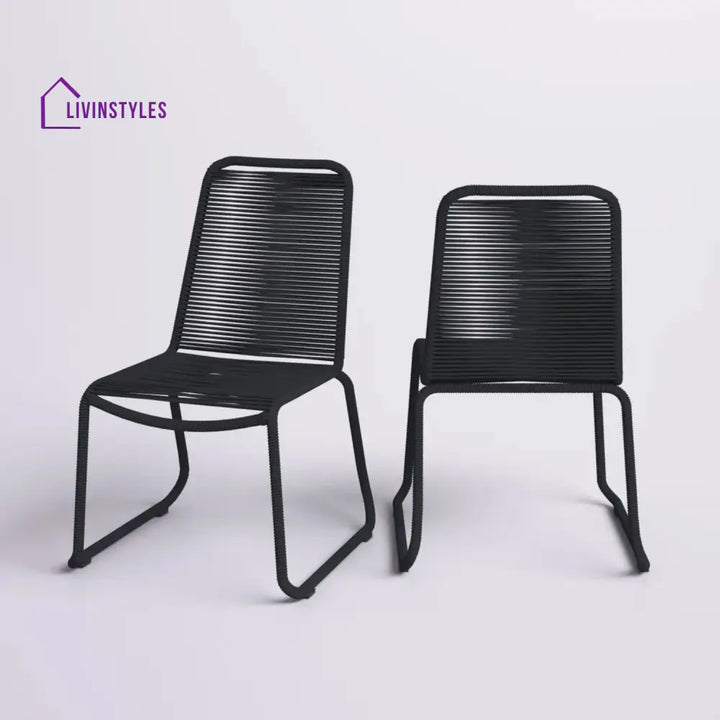 Amirah 2-Piece Outdoor Rope Patio Dining Chairs - Dinning Chairs