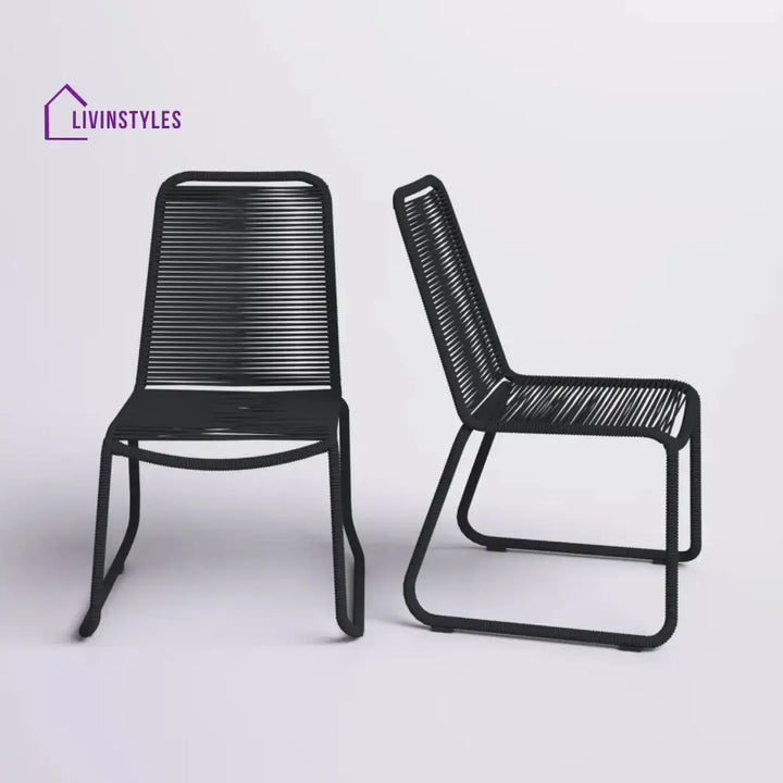 Amirah 2-Piece Outdoor Rope Patio Dining Chairs - Dinning Chairs