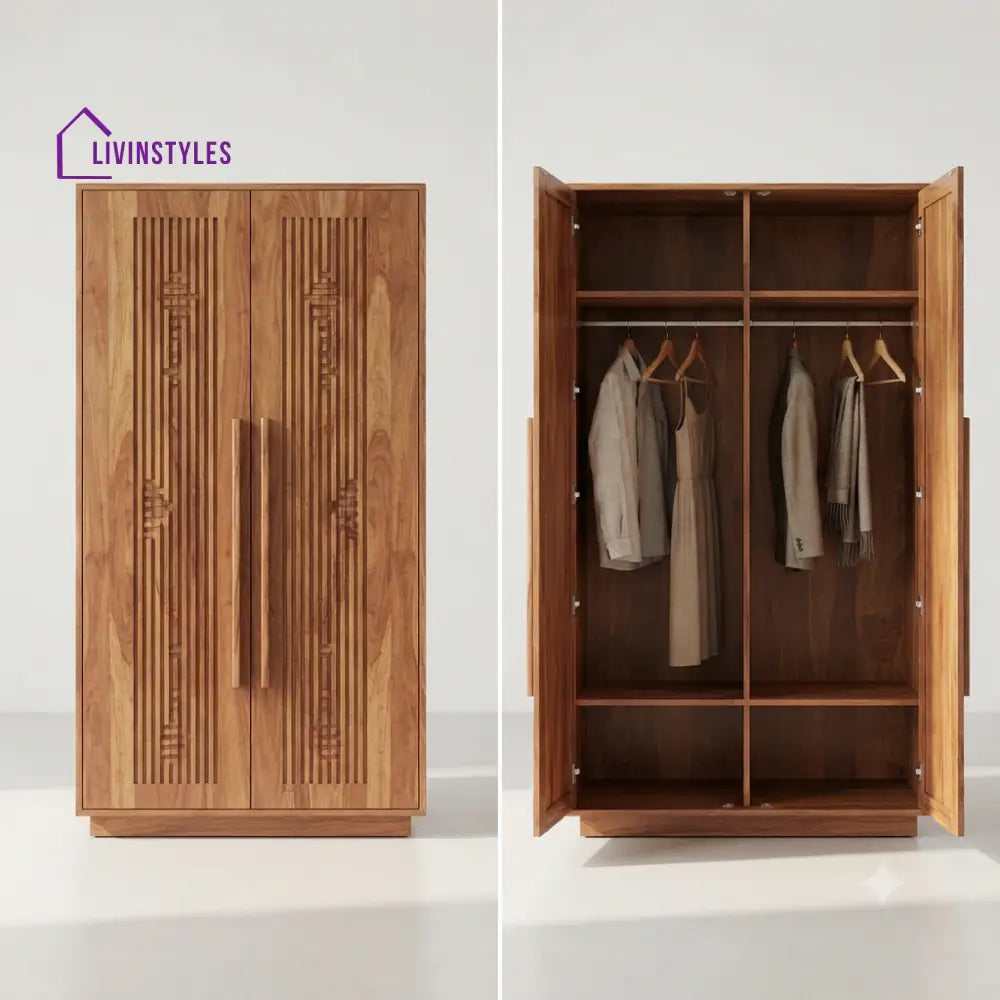 Amisha Wooden Wardrobe for Clothes | Cupboard for Clothes