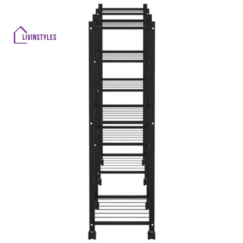 Amit Metal Plant Stand With Four Wheels For Balcony