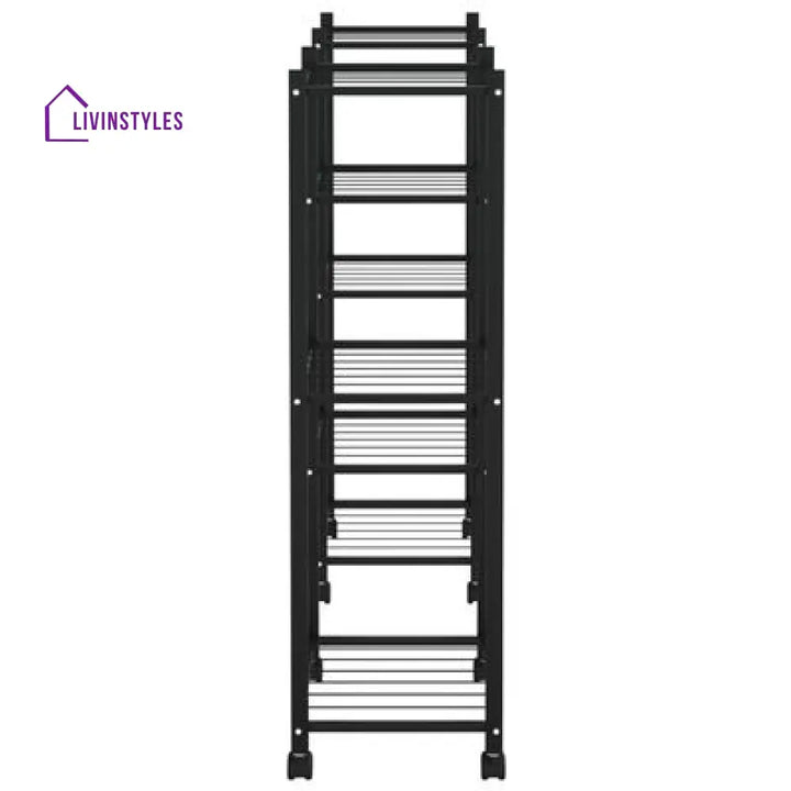 Amit Metal Plant Stand With Four Wheels For Balcony