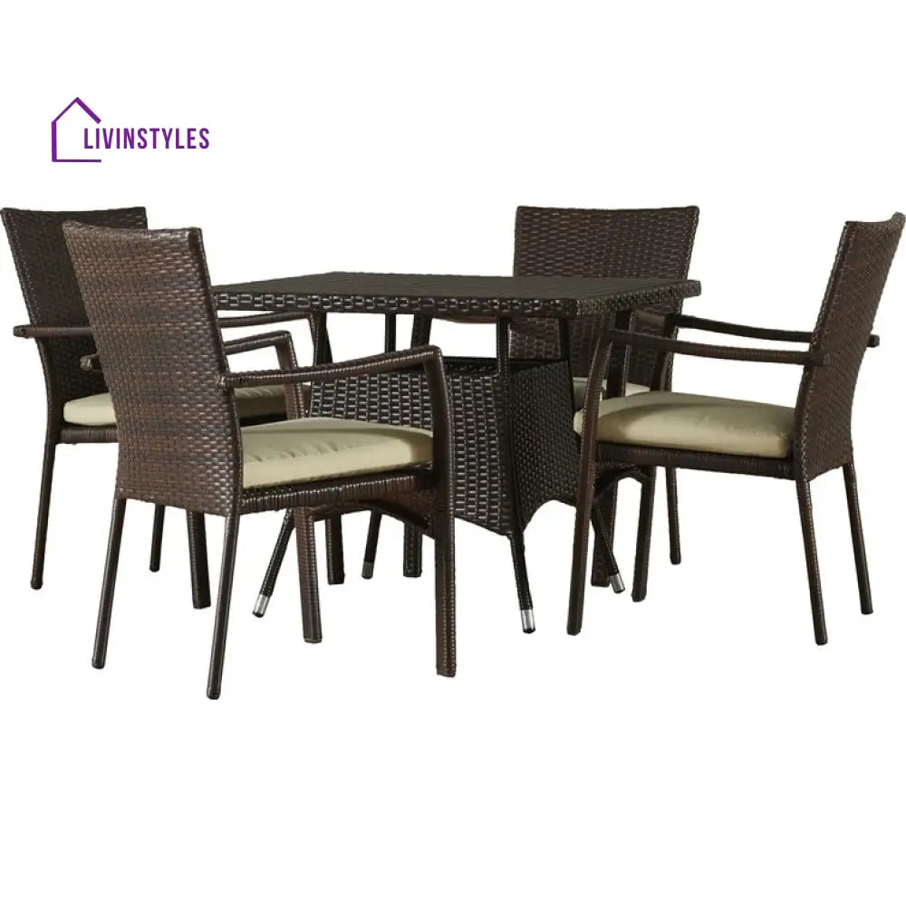 Amitawa 4 Seater Rectangular Outdoor Dining Set